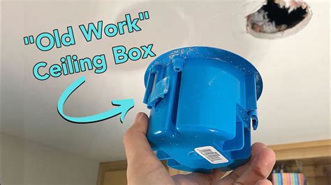 how to install electrical ceiling box|old work ceiling box installation.